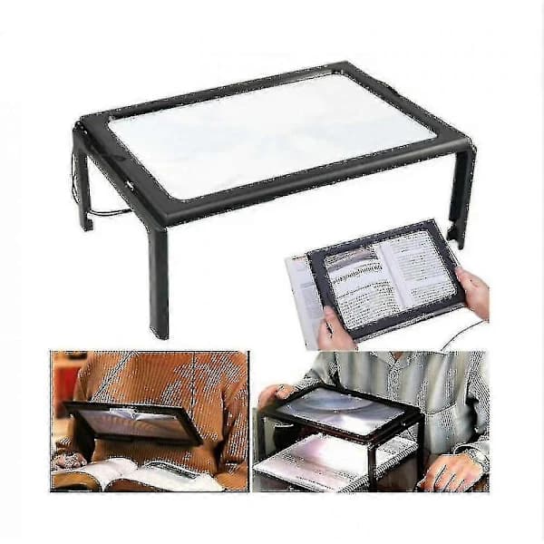 Large Magnifying Glass with LED Lamp, Reading Aid - W