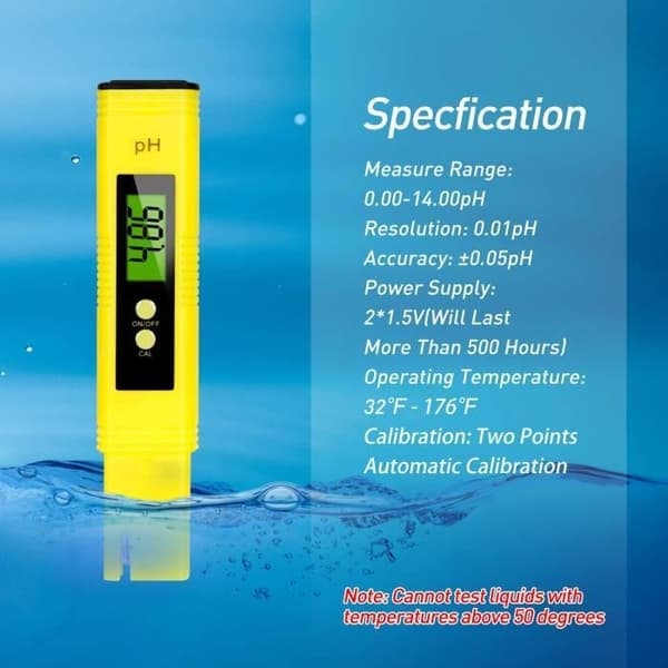 /QD/Digital PH-mätare, Digital LCD-vattenkvalitetstestare, mätområde 0-14 Ph, 0,01 Ph-noggrannhet, för Water Po