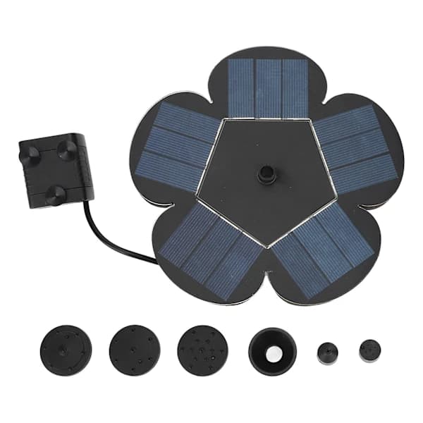 Solar Powered Plum Blossom Style Fountain - Quick Start Easy Installation Wide Application