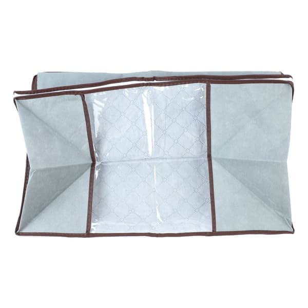 Grå förvaringslåda för täcken i nonwoven-tyg för sovrum