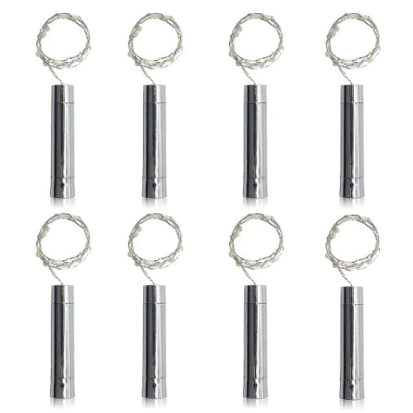 8-pack 20 LED Korklampor för Flaskor AA Batteridriven 2 Meter_ryy