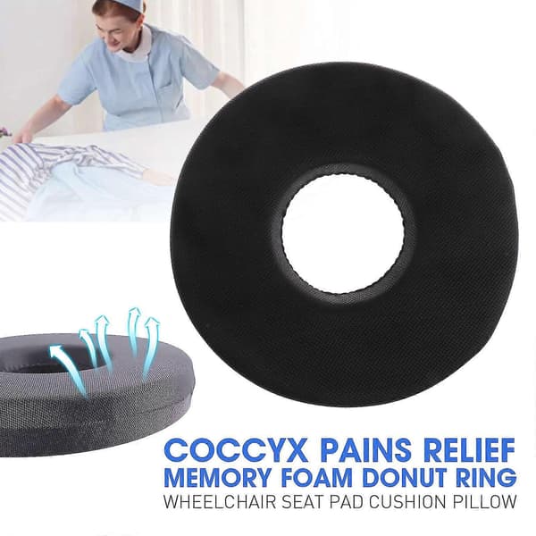 Halebenssmertelindring Memory Foam Donut Ring Rullestol Setepute Pute