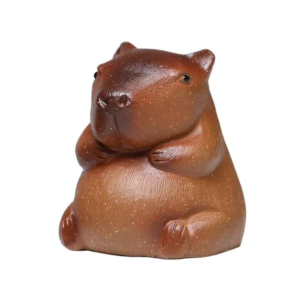 Tehusdyr Ornament Souvenir Sød Capybara Tehusdyr Statue til Hjem Værelse Kontor