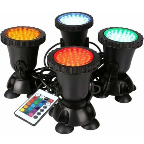 QQU-Vedenpitävät upotettavat LED-valonheittimet RGB-kohdevalo, säädettävät IP68-vedenpitävät lamppuvalot ulkokäyttöön, puutarhaan, uima-altaaseen, lammikkoon [Energialuokka A+]