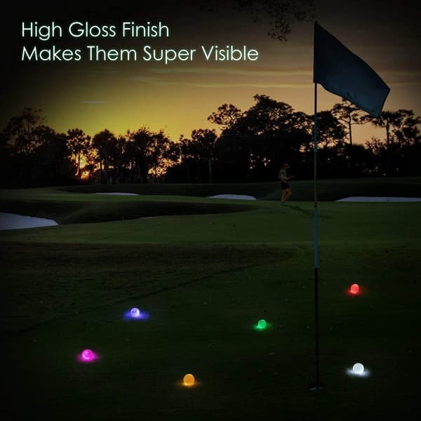 Golfboll med LED-ljus för nattgolf - vit_qq
