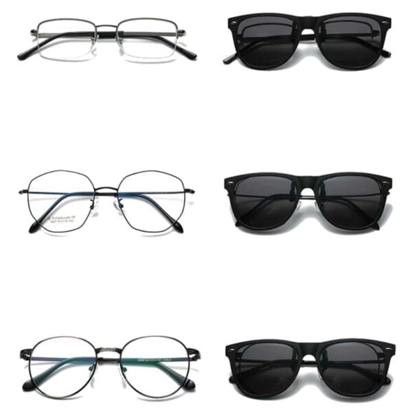 Clip-on Solbriller Wayfarer Fastgøres på Eksisterende Briller – Brun_qq