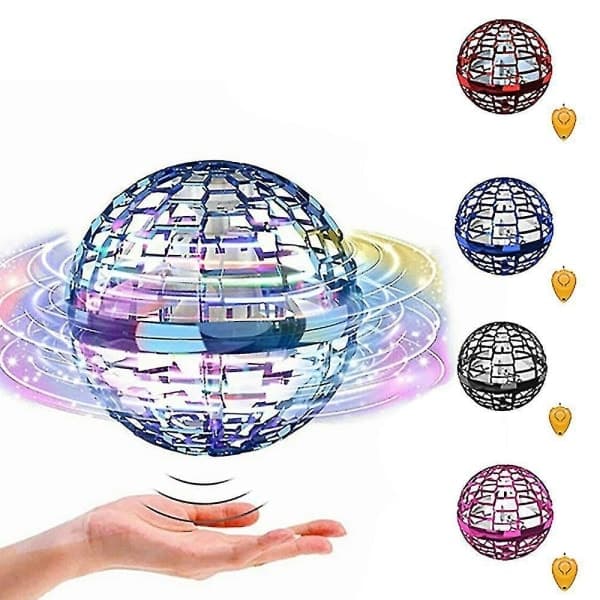 3-pack Pro Hover Ball Flygande Boll LED Spinner Boll Flygande Orb Leksak Blå