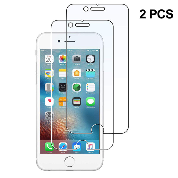 [QD] Skærmbeskytter Hærdet Glas, HD-Skærmbeskytter, 9H Ridsefast Skærmbeskytter Kompatibel med iPhone 6/6S/7/8 - 2 Pak