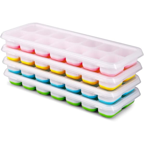 4-pack - Isform - Iskubslåda med lock / Isbricka