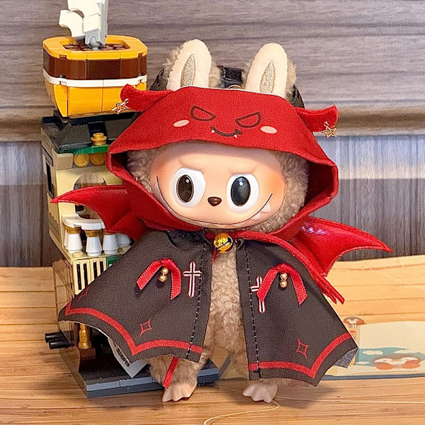 Halloween-serie Labubu Avancerad Kostymdesign, en Komplett Uppsättning Anpassade Labubu-kläder för Dig Little devil