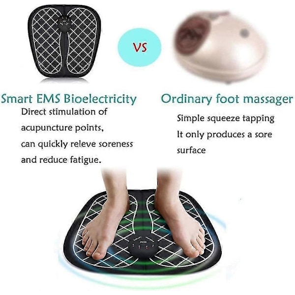 \"QD\" Elektrisk Fotmassageapparat Bärbar Tränare EMS Fotmassage Kudde Fysioterapi Intelligent Massageapparat