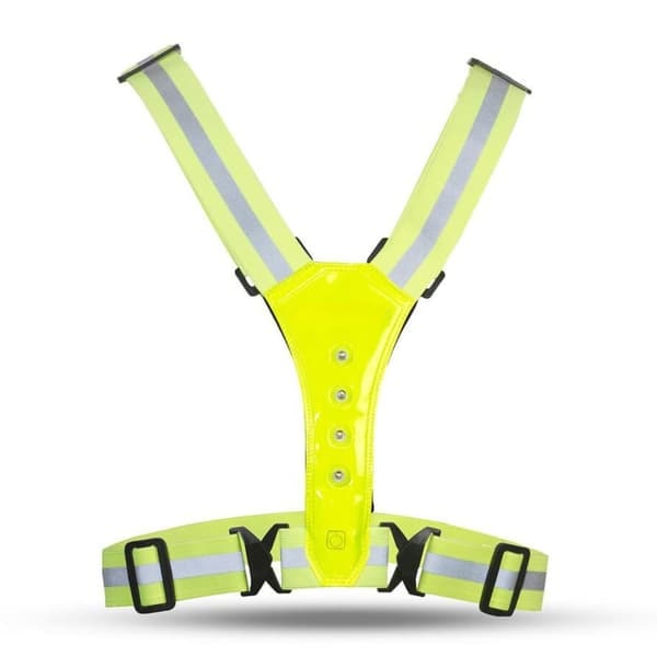 LED Refleksvest / reflekterende vest for løping, sykling og trening_qq