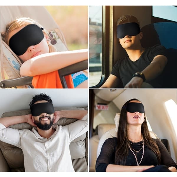 Ultramyk sovemaske/øjenmaske sove Sort_qq