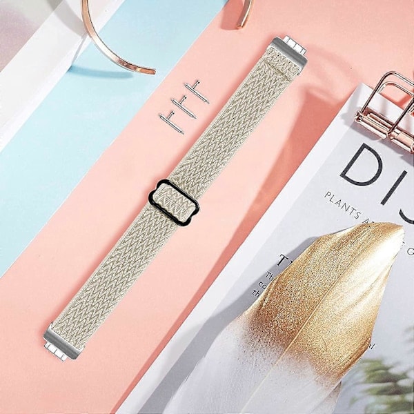 QD-Stretchiga sportarmband kompatibla med Fitbit Inspire 2/ Inspire HR/Inspire, Mjukt tygarmband Nylon Elastiskt Ersättningsarmband Kvinnor Män