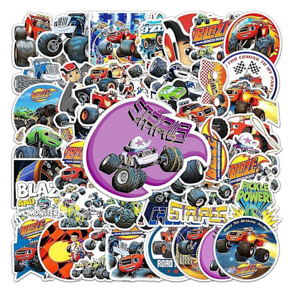 \"QD\" 50 kpl/setti Anime Blaze Monster Machines Fire Cyclone Stridande Konvoj Vedenpitävät Graffititarrat Sarjakuva Lapset Pojat Lelu Suosikki