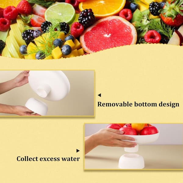 Fruktskål, fruktskål for benkeplate, plast, rosa, moderne, for kjøkken/stue, 26,5x26,5 cm