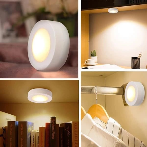 LED-spotlights 6 stk med fjernkontroller