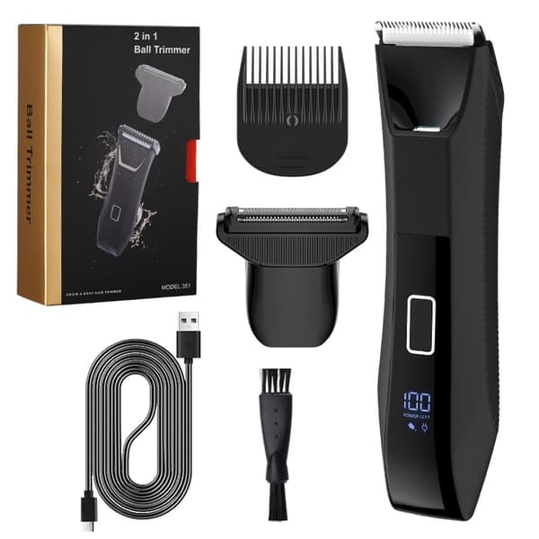 2-i-1 Kroppspleier for menn med trimmer og barbermaskin 0_qq