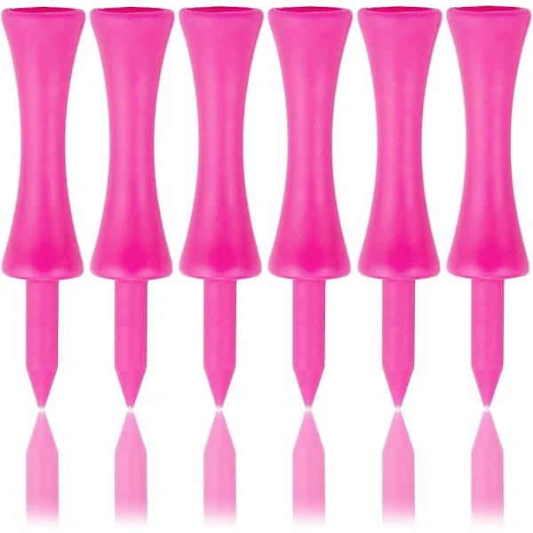 100-pack 57 mm rosa golf-tees i plast