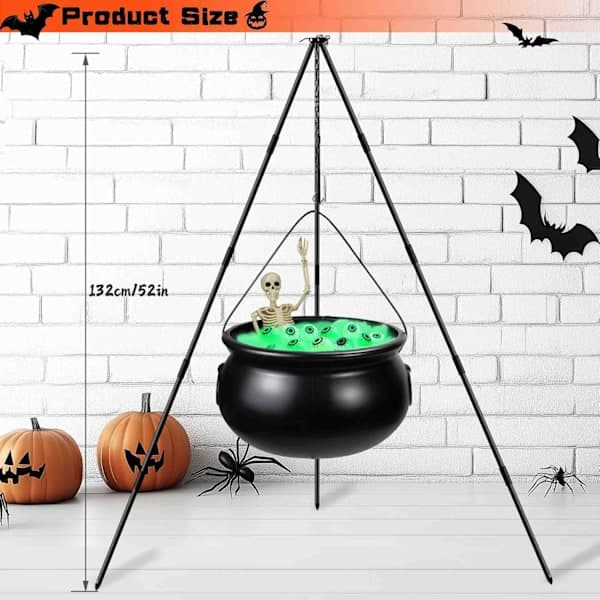 Cauldron for Garden Decoration, Halloween Witch Decor, Halloween Witch Cauldron with Stand