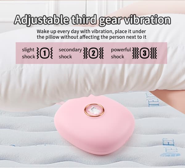 Vibrating Alarm Clock with Snooze Function Purple Purple 153
