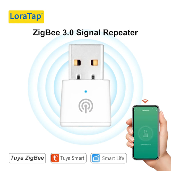 QD+LoraTap Tuya ZigBee 3.0 Signal Repeater USB Extender til Smart Life App Enheder Mesh Deconz Automation Intelligent hjemme Scene 241225