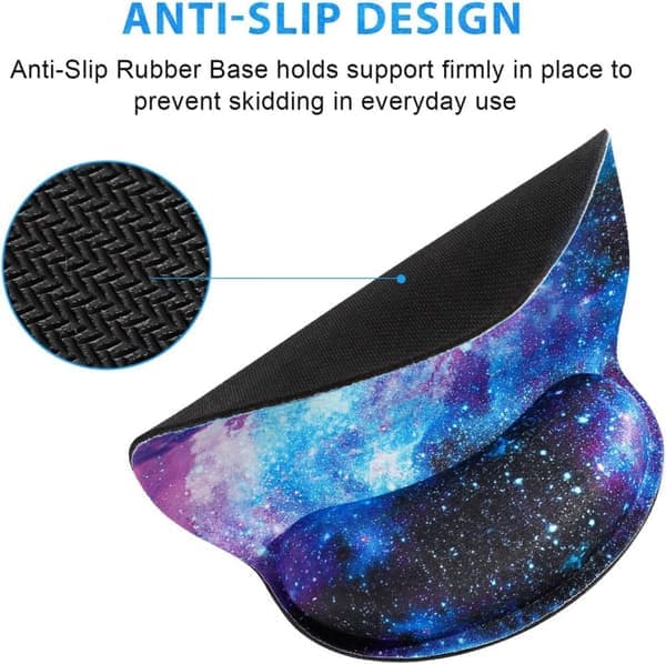 Musematte med ergonomisk håndleddsstøtte, flerfarget