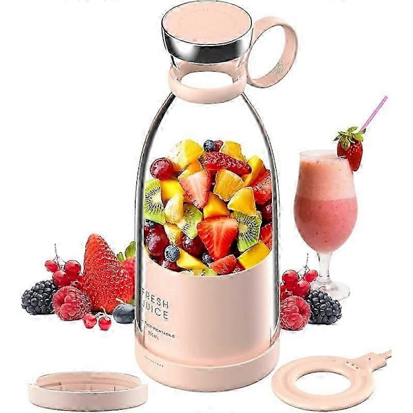 Personlig Blender, Portabel Blender, Batteridriven USB Blender (Rosa)_FO Pink 420ML