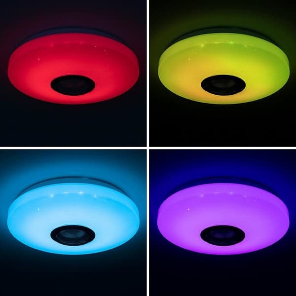 /QD/Taklampe LED med Høyttaler - Ulike Farger