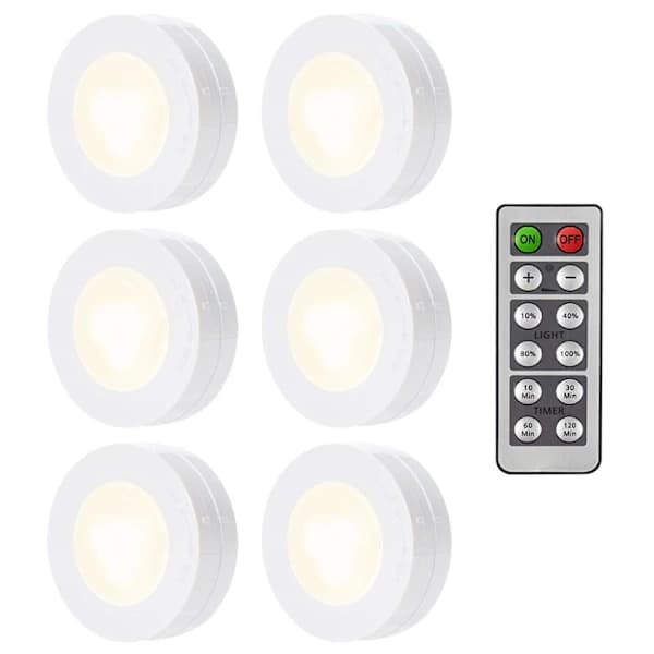 LED-kohdevalot 6 kpl kaukosäätimillä