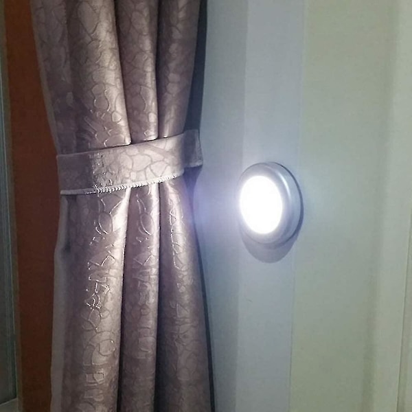 Garderobslampa/led-skåp,6st lampor Garderob Nattljus,led-belysning rörelsedetektor,(batteridriven) True white