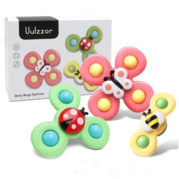 3 kpl Vauvan Imu Kuppi Pyörivät Lelut Fidget Spinner Kylpylelut Monivärinen˜QD