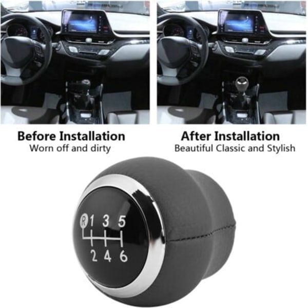 QU/Jeffergarden 6-vaihteinen vaihdekepin nuppi, yhteensopiva Toyota Corolla Verso Auris Yaris RAV4 2007-2013 kanssa