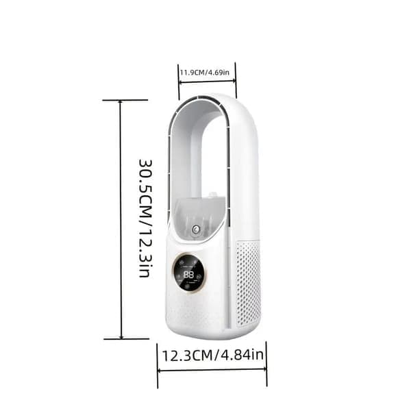 USB Mini Luftkøler Ventilator – 3-i-1 Bordventilator med 6 Hastigheder & Timer til Hjemmet/Kontoret