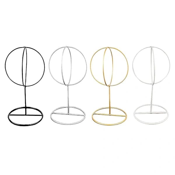 Bollhatteholder Hatteholder Parykholder Opbevaringsdisplay Metal Sort Sort 16cm