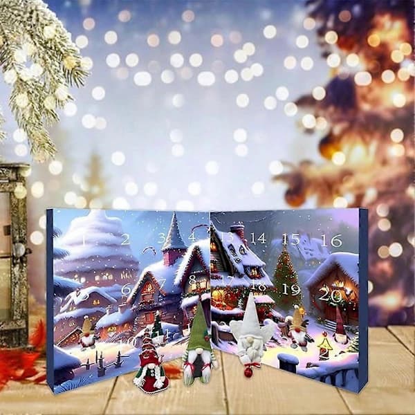 2025 Jul Tomte Julekalender Nedtælling 24 Dages Kalendergave