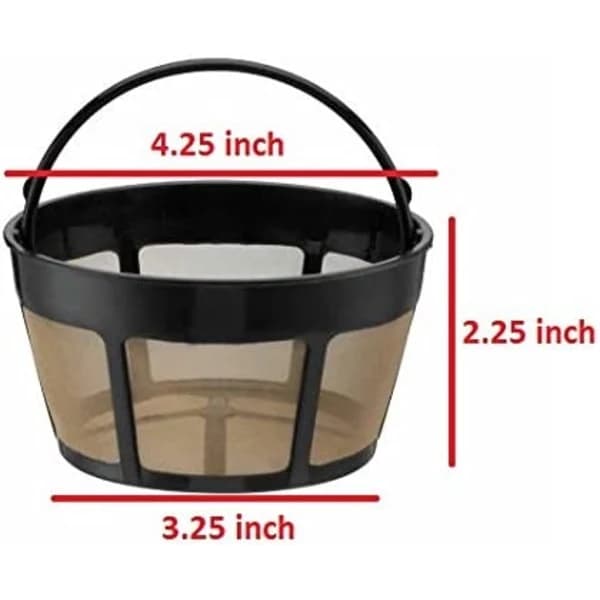 QD-GOLDTONE Återanvändbart 8-12 koppars kaffefilter passar Hamilton