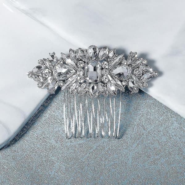 Hårkam Brud Legering Glas Strass Håraccessoarer Hårstyling Dekoration