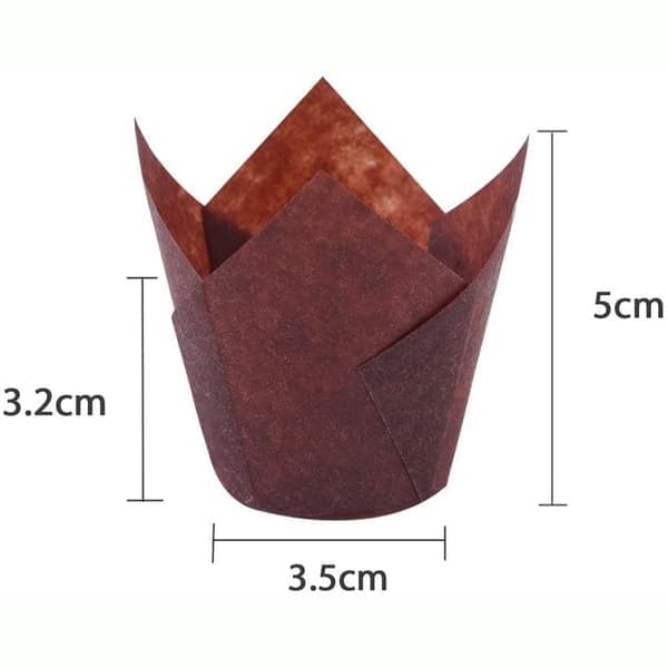 150 stk. mini bageforme tulipanforme muffinforme til bryllupper, fødselsdagsfester