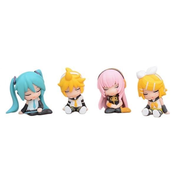 4-pak Sæt Hatsune Miku Kagamine Len Kagamine Rin Megurine Luka Sovversion Figur