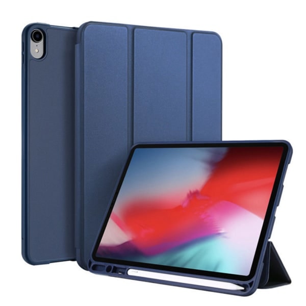 [QD] Kotelo, käytännöllinen magneettikiinnitys tukee Apple Pencil -pariliitosta ja -latausta, kolmiosainen pystykotelo - sininen