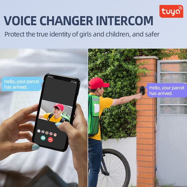 Enhanced Home Security: Wireless Smart Video Doorbell Camera K9 Black