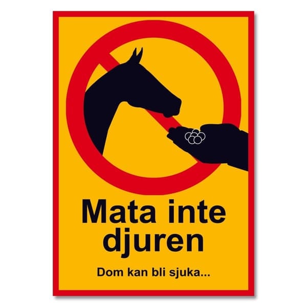Älä ruoki eläimiä - Varoituskyltti - Kyltti_QQ
