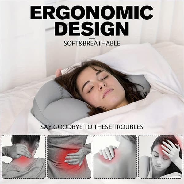 3D Ortopædisk Memory Foam Pude – Ergonomisk Nakkestøtte & Dyb Søvn