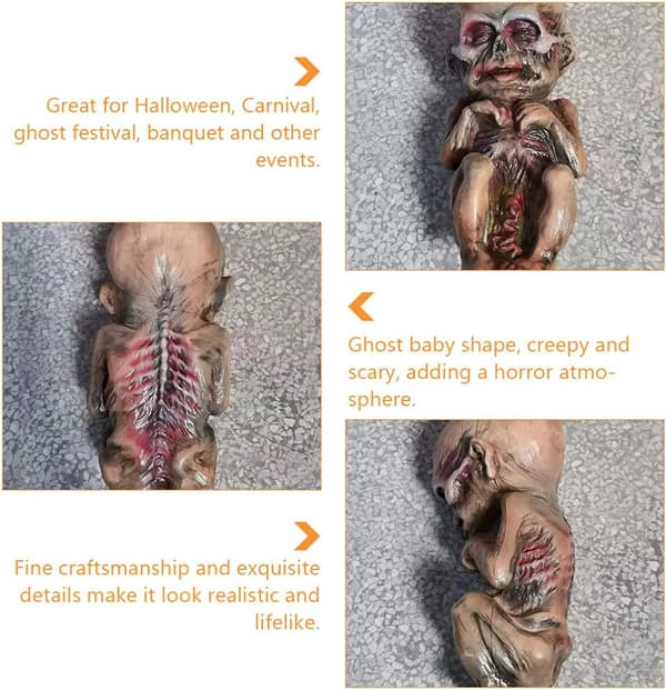 QQ-Mamma docka Läskig zombiebaby