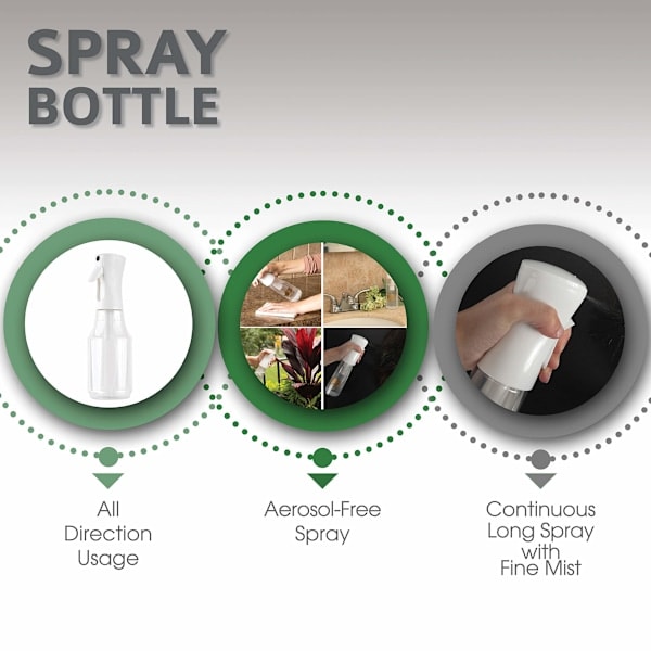 [QD] Vann Sprayflaske for Hår Hvit 300 ml