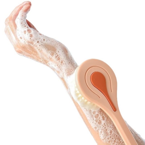 Baorste Langt skaft Blødt hår Baorste Ryg Børste Badeværelse Kropsbørster Ryg Mudder Scrub White