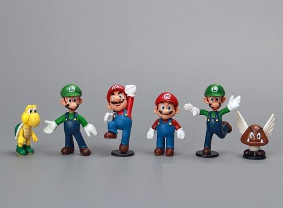 18 stk. Super Mario Figurer