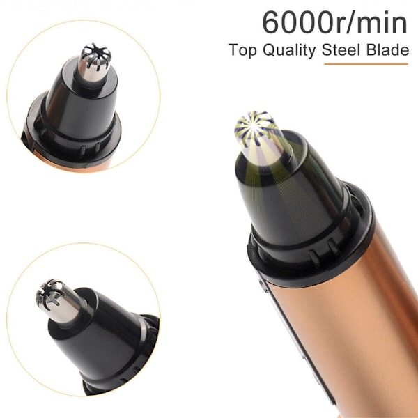 Oppladbart nesetrimmer for menn Øretrimmer Elektrisk grooming gold