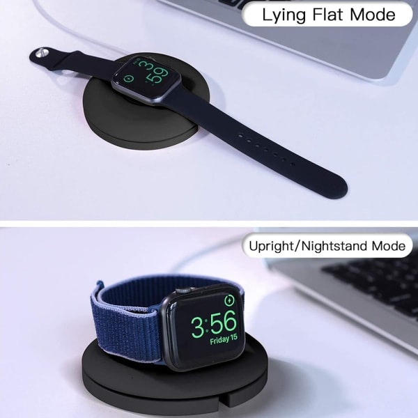[QD] Sopiva yhteensopiva Apple Watch -datakaapelin säilytyslaatikko - Musta